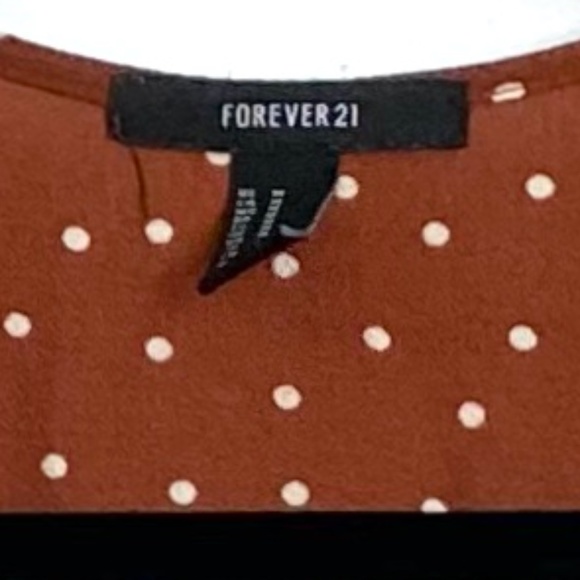 Forever 21 Polka Dot Ruffle Wrap Mini Dress - Medium - Picture 6 of 7